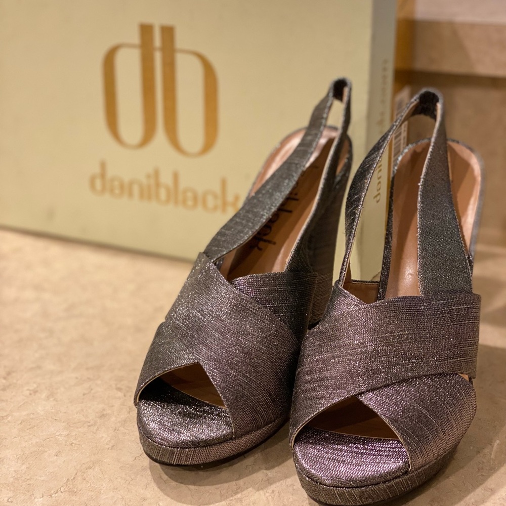 DANI BLACK SLING BACK HEELS